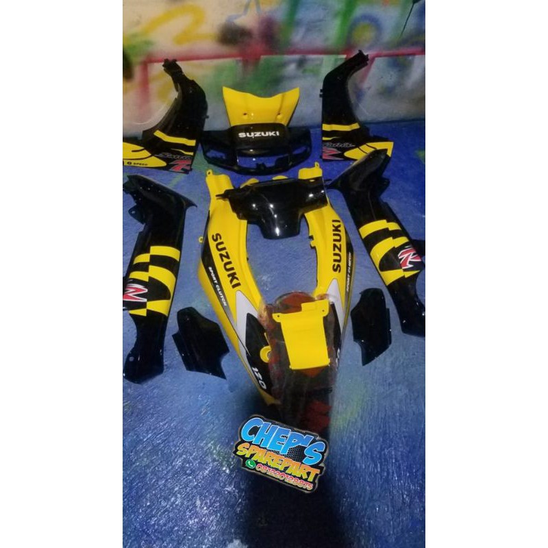 body satria 120 ru lumba hitam kuning