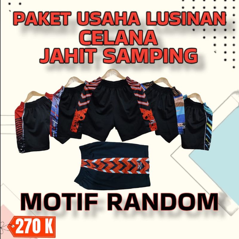 PAKET USAHA CELANA VOLI LUSINAN PRINT SAMPING MURAH