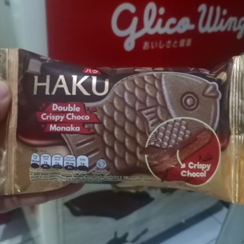 Glico Wings Haku Double Choco &amp; Crispy Monaka 100 Ml