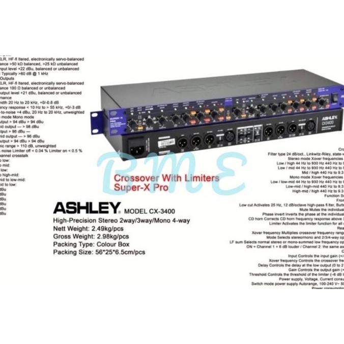 Crossover Ashley Cx3400/Cx 3400 With Limeters Super X Pro Original Termurah