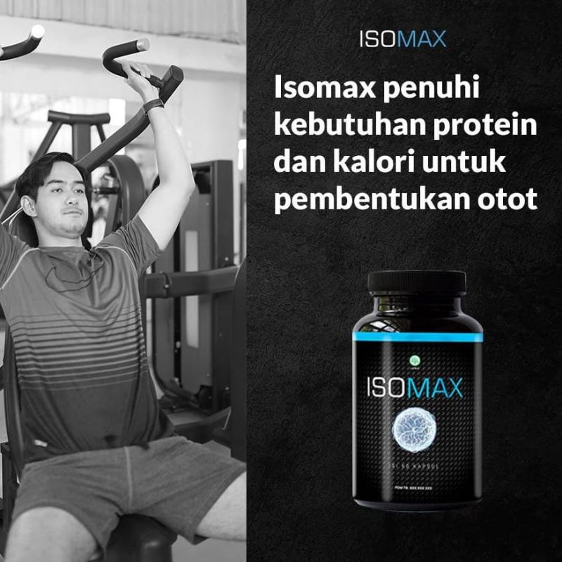ISOMAX PROMO BELI 1 GRATIS 1 BUY 1 GET 1 KAPSUL SUPLEMEN MASSA OTOT PEMBENTUK OTOT BPOM HALAL MUI