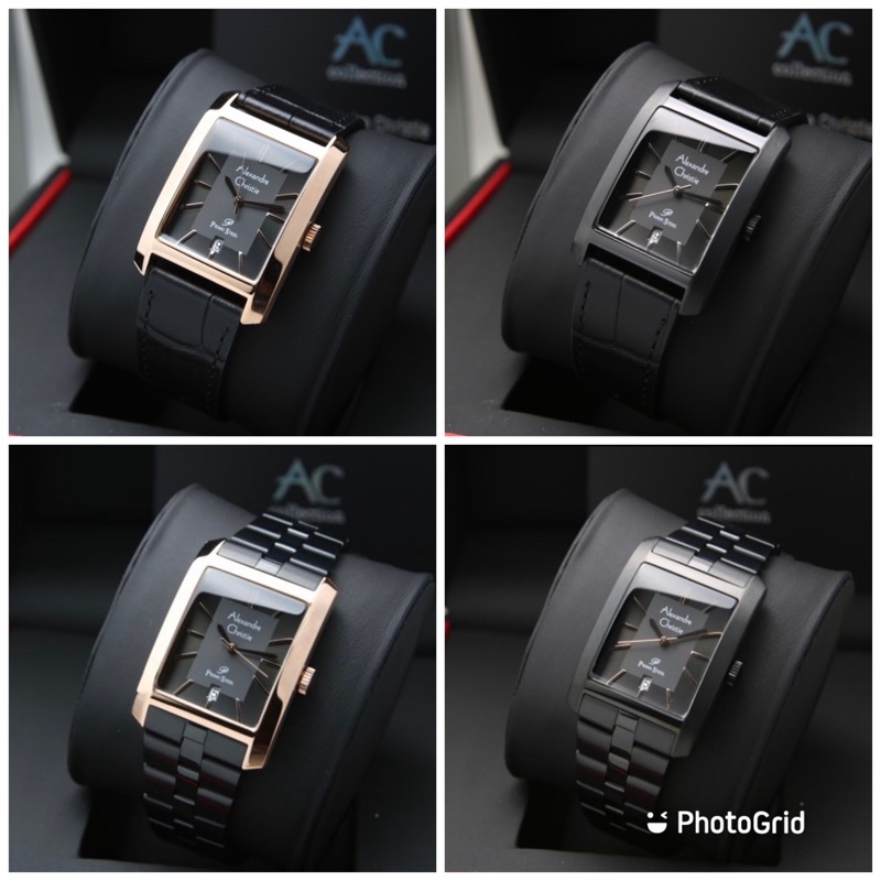 jam tangan pria dan wanita alexander cristie original ac1019 tali rantai dan kulit model terbaru
