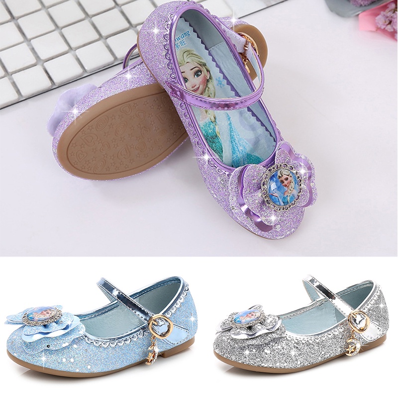 Sepatu Frozen Anak Perempuan 24-37 Sepatu Princess Elsa Anna Girl Party FLAT Shoes Anak