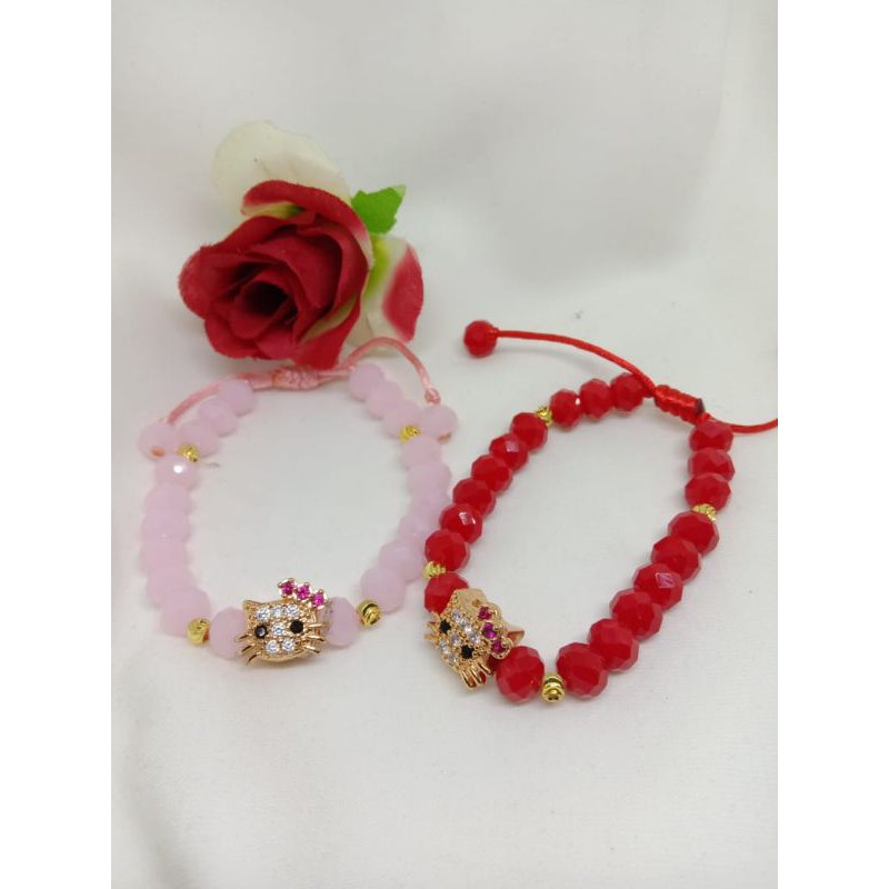 Gelang crystal serut hello kitty xuping dewasa//anakanak