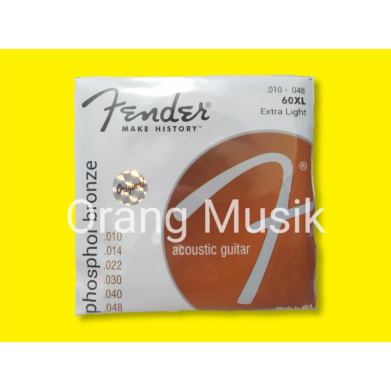 Senar Original Fender Akustik 010 Phosphor Bronze - Senar Gitar Fender Original Import