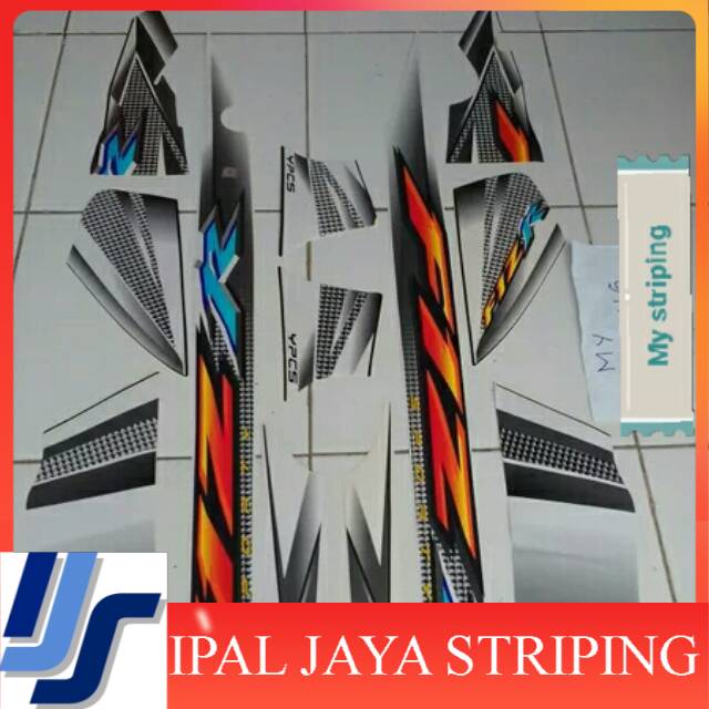 Striping Stiker fiz r 2004 hitam putih