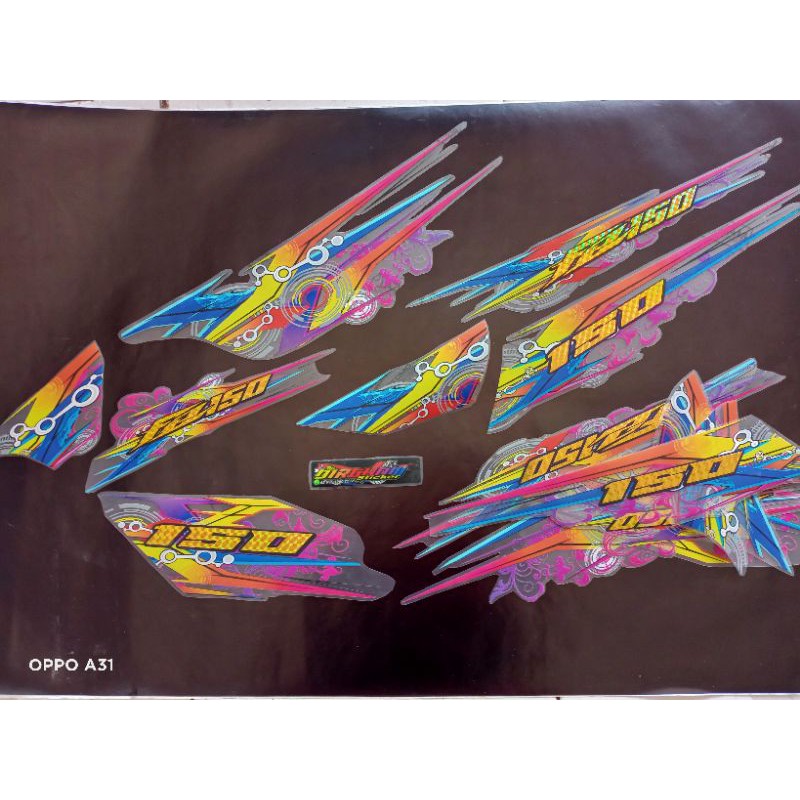 COD Striping variasi Yamaha Vixion old Transparan UV semi Hologram gold TERBARU