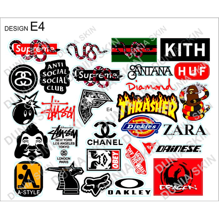 Sticker Koper Rimowa E4 Famous Brand Famous Logo Merek Terkenal Shopee Indonesia
