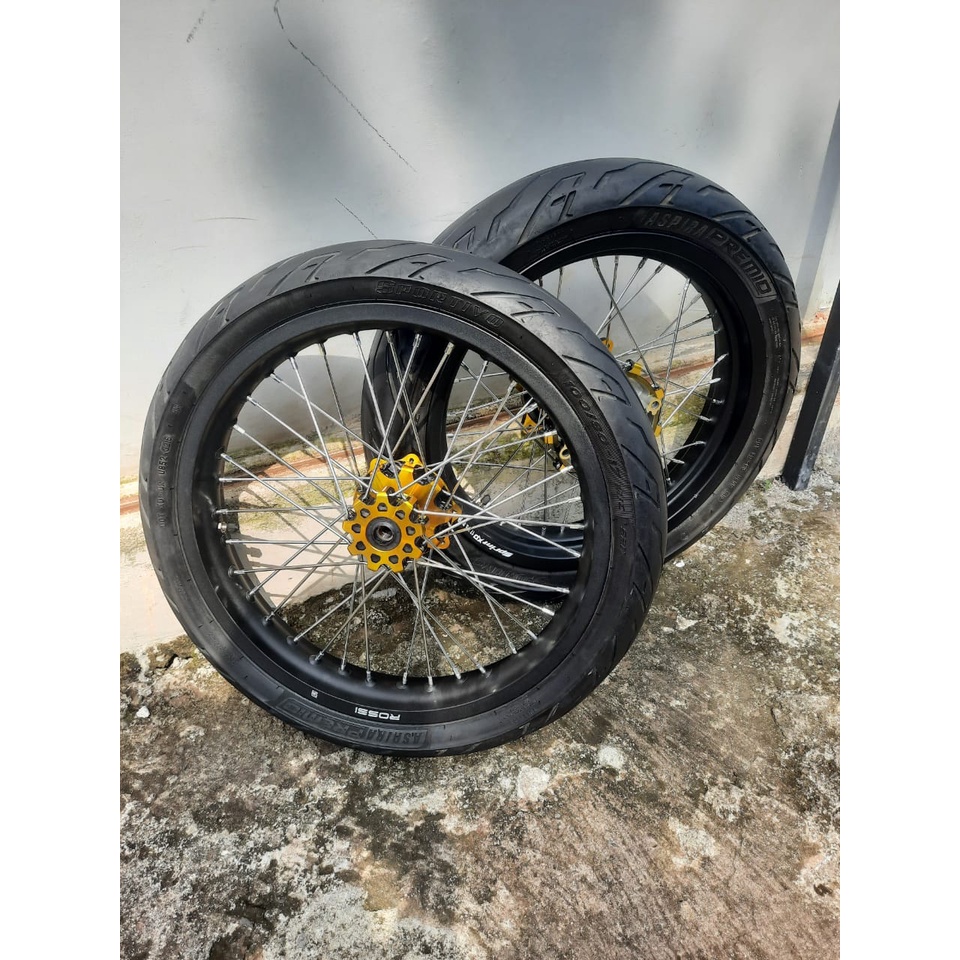 BAN SET VELG SET VELAH SET SUPERMOTO CRF150L SUPER MOTO CRF150L MURAH