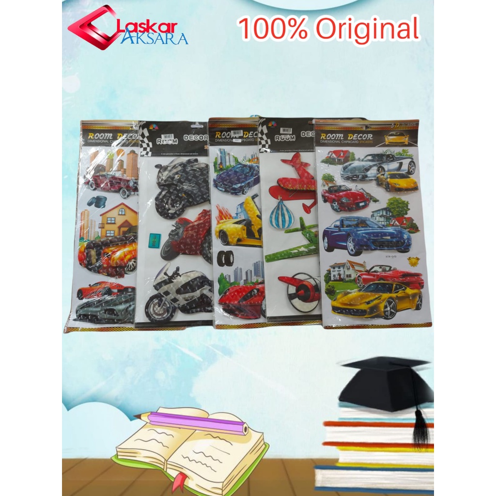 ROOM DECOR KARAKTER 3D STIKER DINDING - Hiasan Dinding