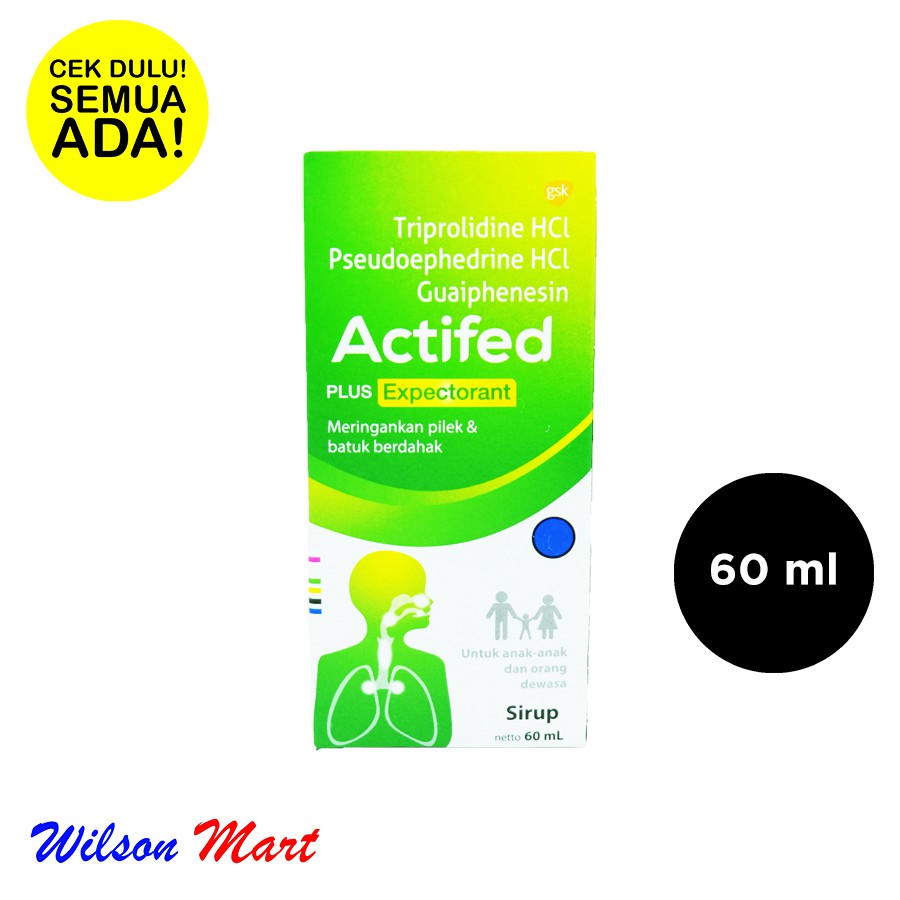 

ACTIFED PLUS EXPECTORANT HIJAU OBAT PILEK BATUK BERDAHAK SIRUP 60 ML