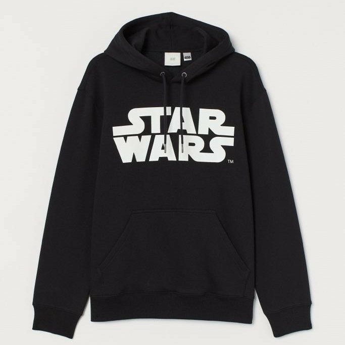 H&M Star Wars Logo Printed Hoodie Original - Jaket / Sweater / Pullover / Jumper HnM Hoodie - HM