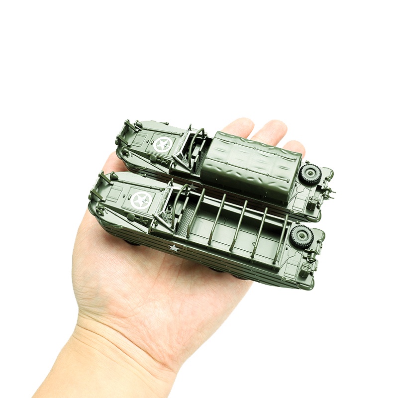 Mainan Rakit Model Mobil Militer Cougar M3A1 Jeep Willis Jeep WW2 4D Skala 1 / 72 Untuk Hadiah