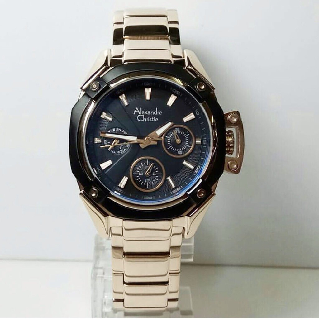 Alexandre Christie AC6225 Jam Tangan Wanita Stainless Steel rose gold