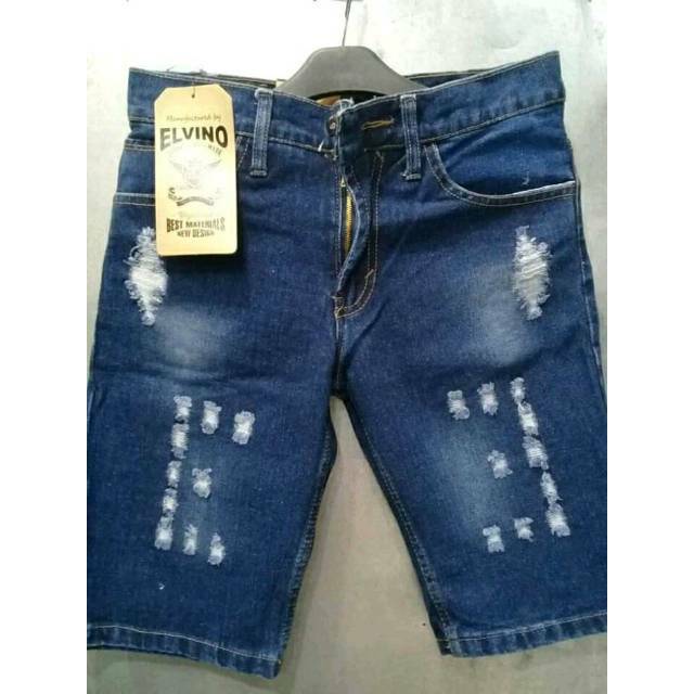 Celana Pendek Pria sobek / Celana Jeans Model Sobek