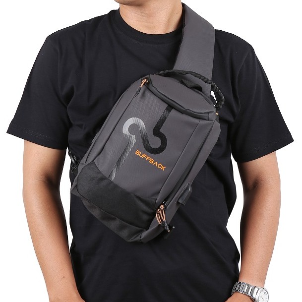 Tas Selempang Usb Waterproof Pria Buffback Worm