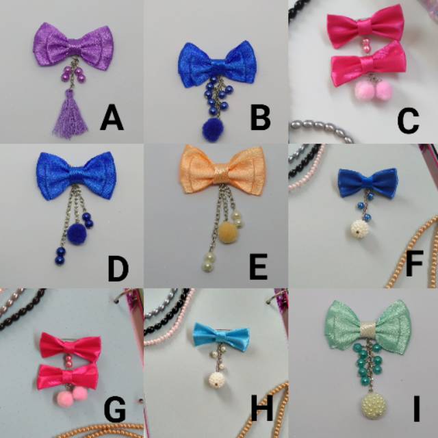 Bros cantik pita satin souvenir panitia jilbab murah grosir