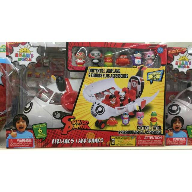 Ryan's World Toy Combo Panda Airlines Airplane / Pesawat Ryan Toy