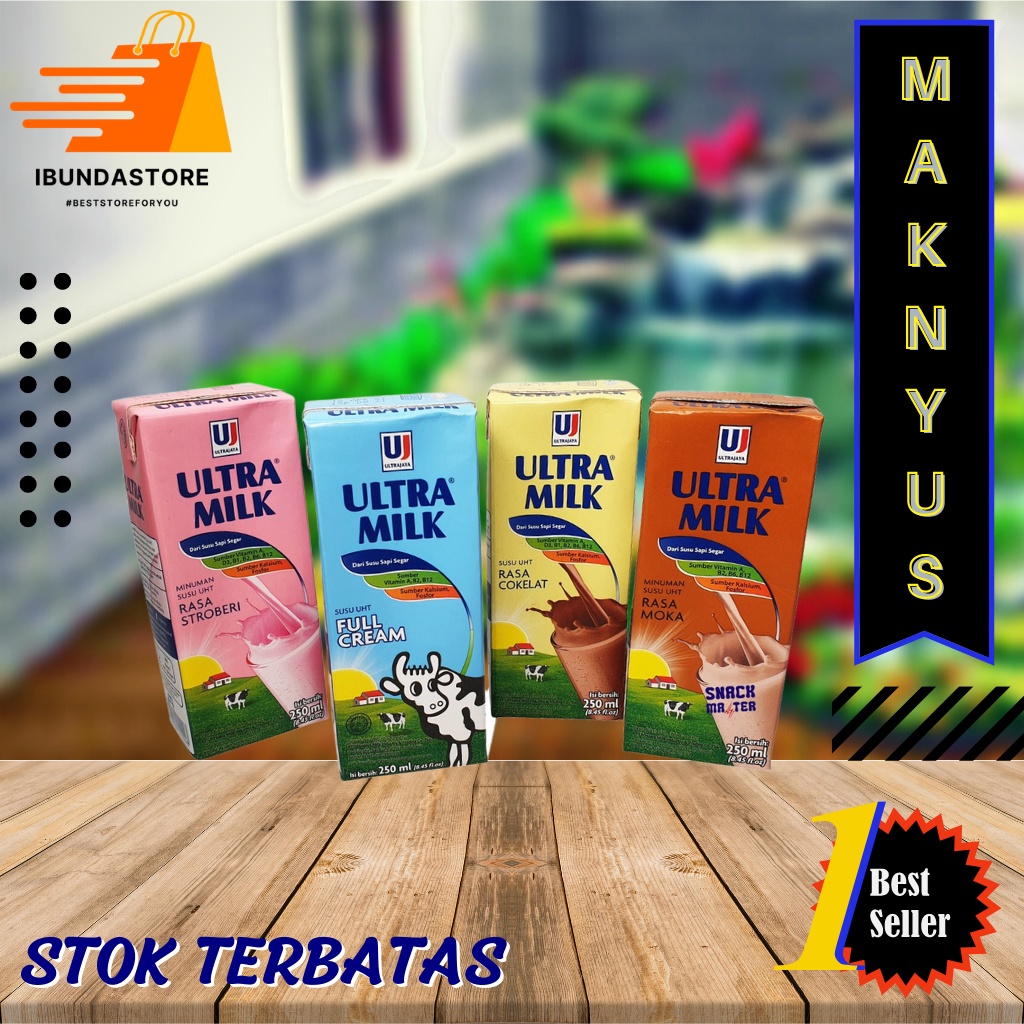 

ULTRAMILK SUSU UHT All Variant 250 ml / Susu Fresh / Minuman Sehat WFH / Susu Murah / Agen Surabaya / New Normal / Empat sehat Lima Sempurna / IBUNDASTORE