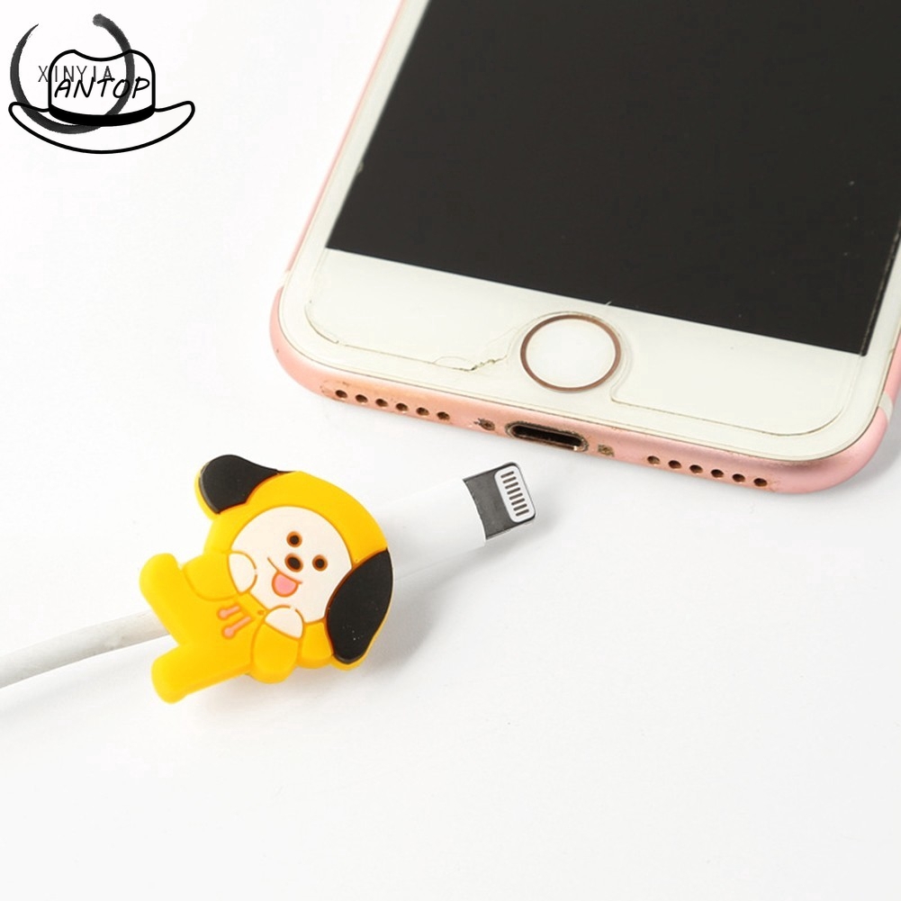 Antop！Pelindung Kabel Charge / Data Motif KPOP Bangtan Boys BT21 Lucu Bahan Plastik Multi Warna