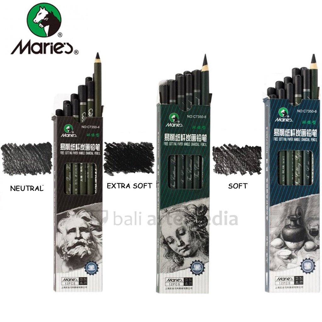 

Maries paper handle charcoal pencil pensil arang C7350