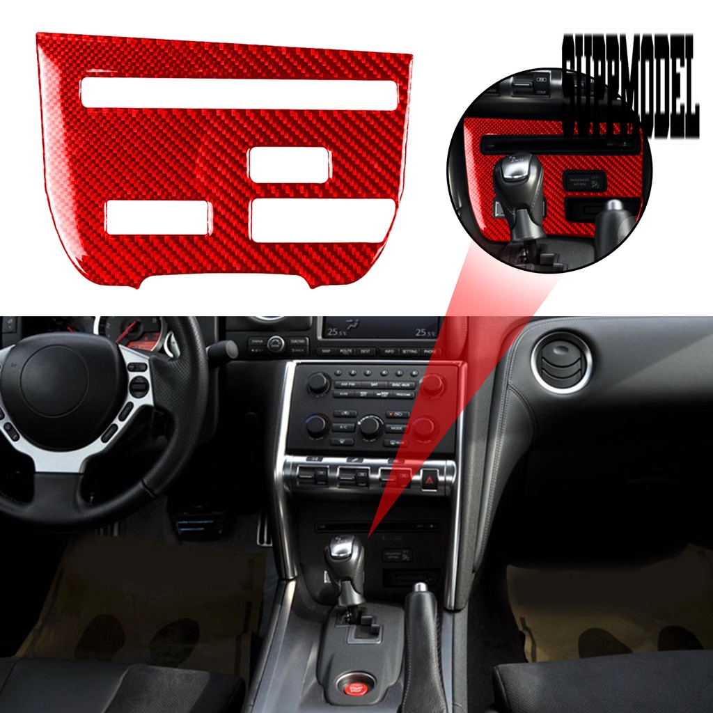 Suppmodelx &lt; Sticker Dekorasi Interior Mobil Anti Gores Bahan Serat Karbon Untuk Nissan GTR R35 2008-2016