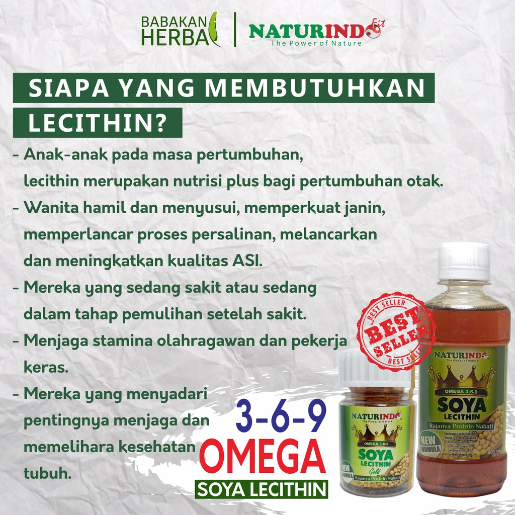 Nutrisi Bagi Anak Anak Naturindo Omega 3 6 9 Soya Lecithin Babakan Herbal Shopee Indonesia