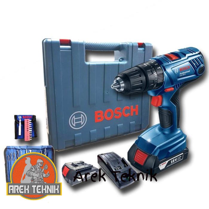 MESIN BOR CORDLESS MBT201 BOSCH GSB 180 LI IMPACT DRILL TEMBOK BETON BATERAI 180 LI