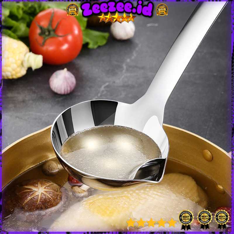 Sendok Sup Pemisah minyak dan kuah Oil Water Soup Separation Spoon Stainless Steel SUS304