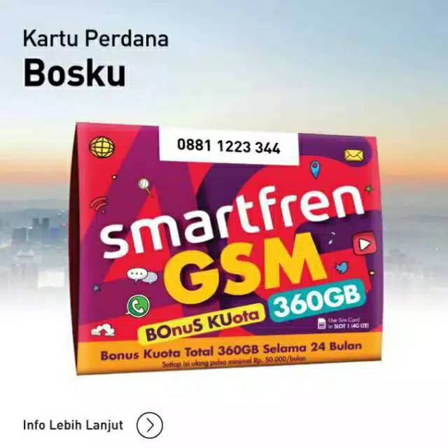 Perdana Smartfren Bonus kuota 360GB selama 24Bulan