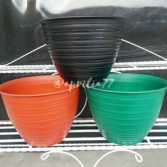  Pot  tawon  21cm hitam  coklat bata hijau Shopee Indonesia