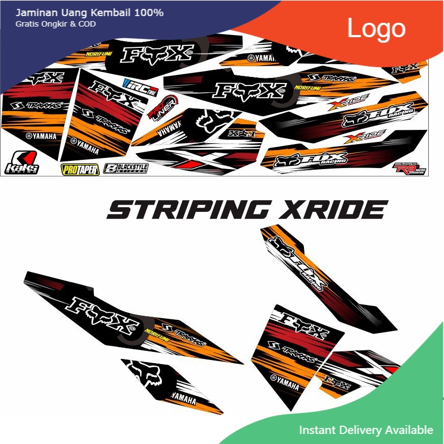 SHOSRO STIKER ( COD )STRIPING X RIDE 115 VARIASI STICKER MOTOR YAMAHA BODY LIS X-RIDE VARIASI / STIK