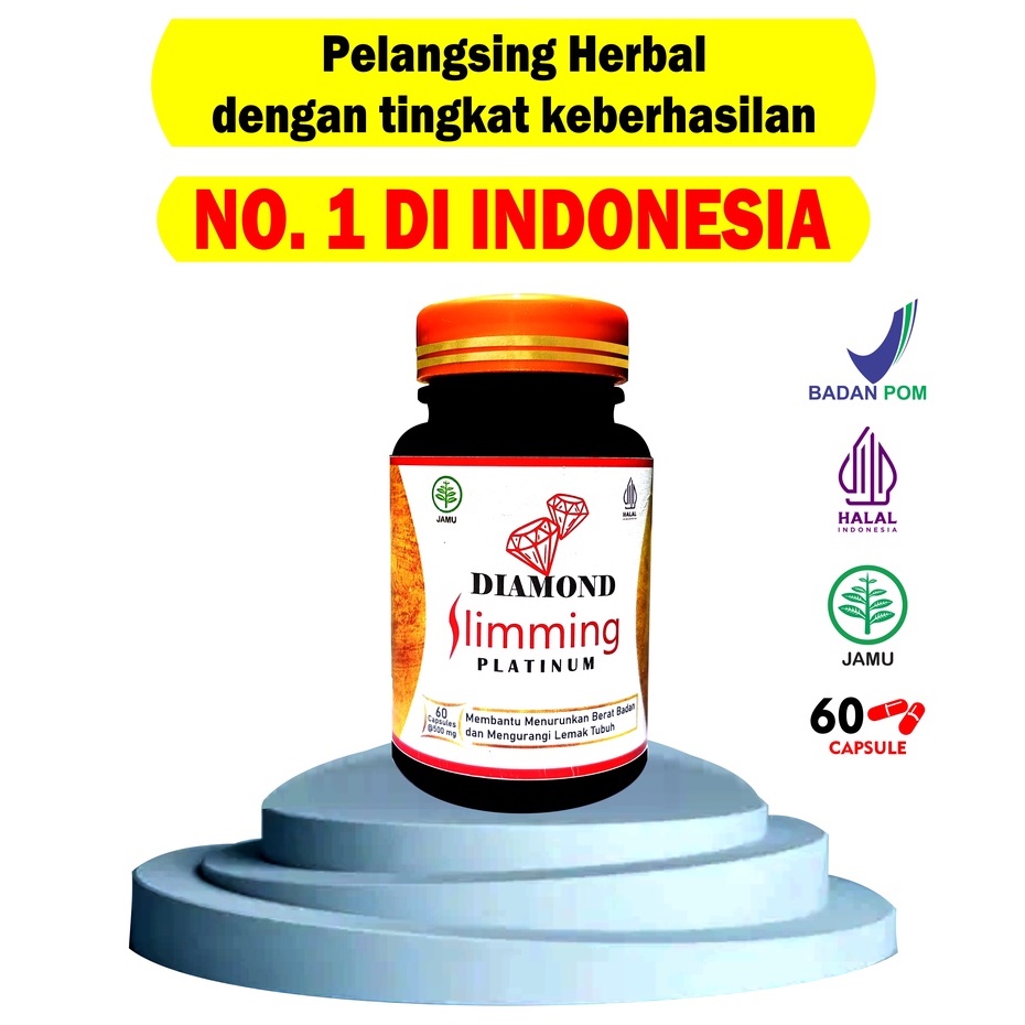 Diamond Slimming Platinum - Original [ CARD MEMBER ] 1Botol isi 60 kapsul Obat Diet Paling Ampuh