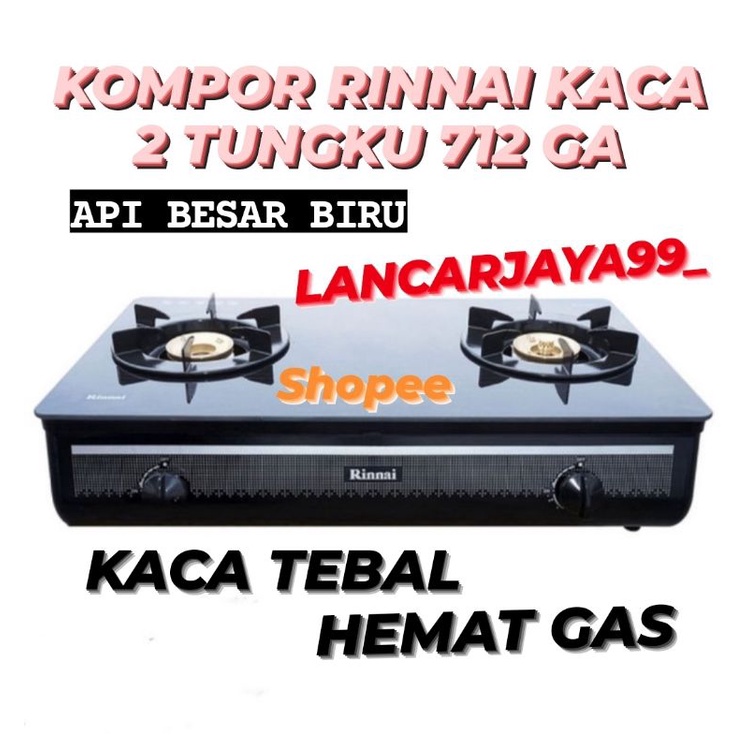 Kompor Rinnai 2 Tungku Kaca