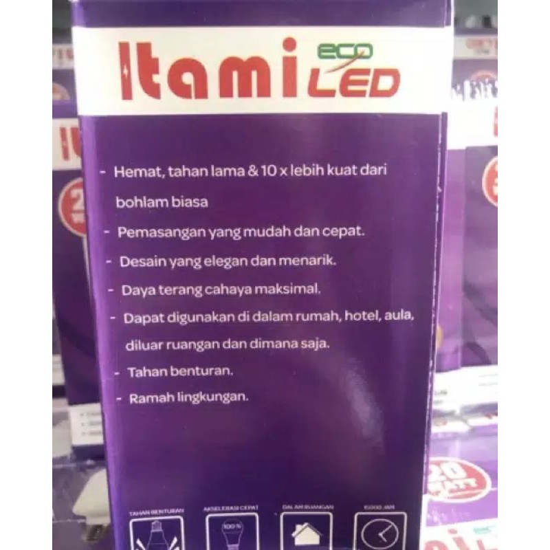 ITAMI Lampu LED 20 watt Cahaya Putih