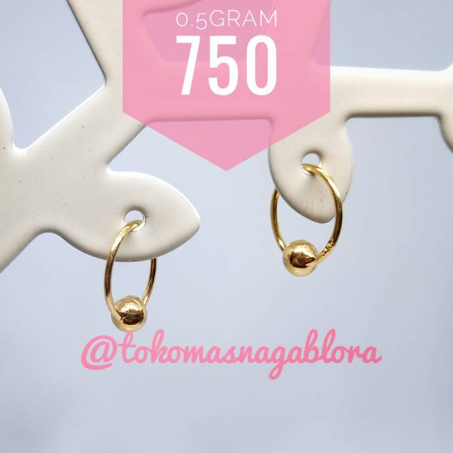 ANTING-ANTING BAYI EMAS TUA KADAR 750