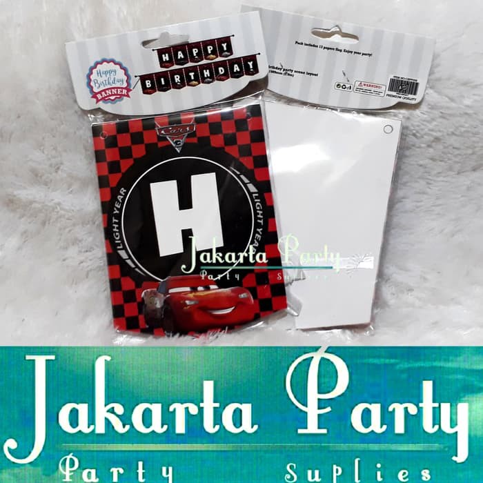 Banner HBD Cars / Bunting Flag Cars - Jakarta Party