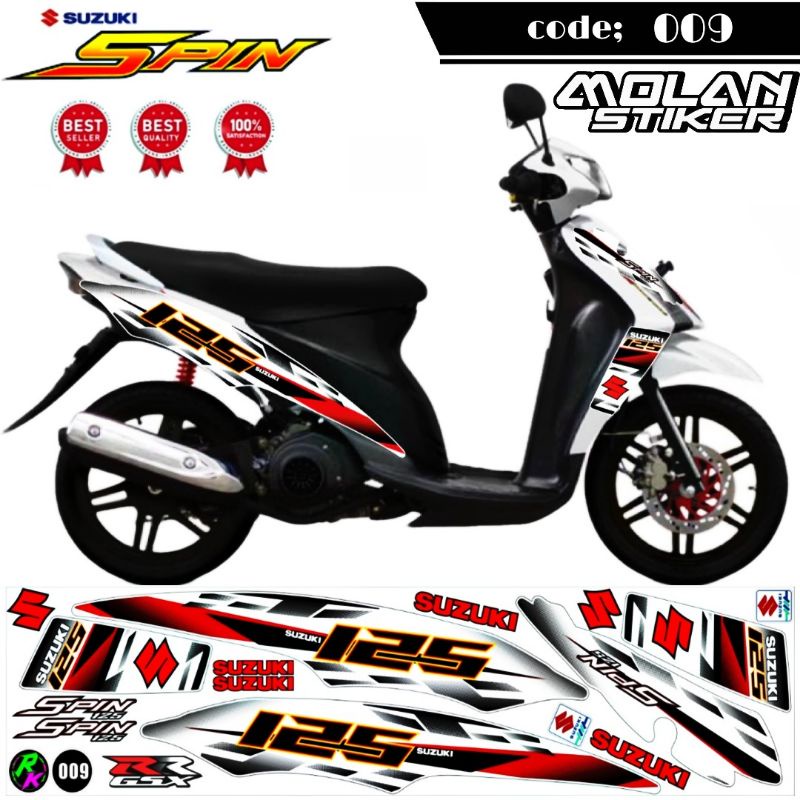 Decal Sticker Striping Variasi Suzuki SPIN 125 | SPIN 125 R | SPIN 125 NR | Decal Suzuki Step 125 | 
