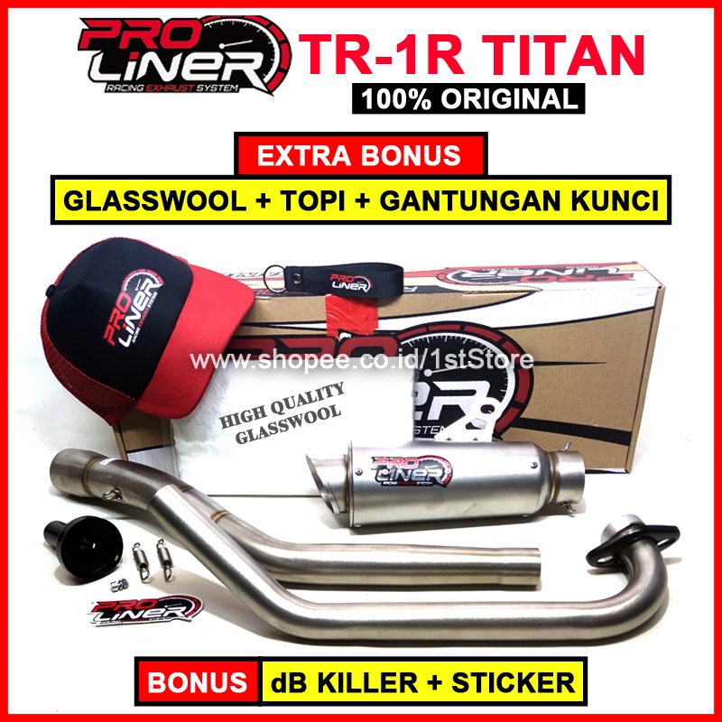 Jual ORIGINAL PROLINER TR 1R TITAN SHORT LONG KNALPOT RACING R15 V3 CB ...
