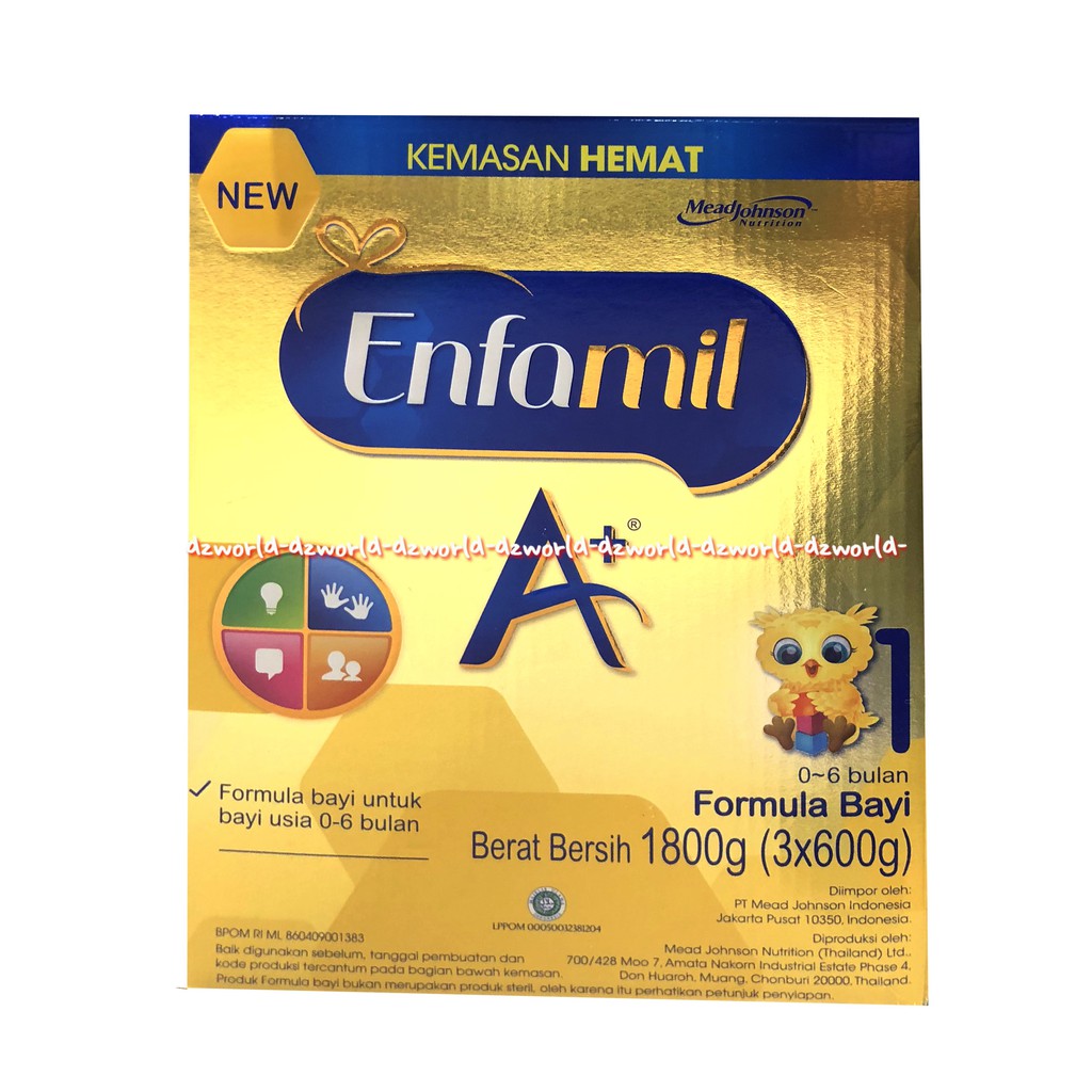 Enfamil A+ Susu Formula Baby 0-6 Bulan 1800gr Susu Enfamil Plus