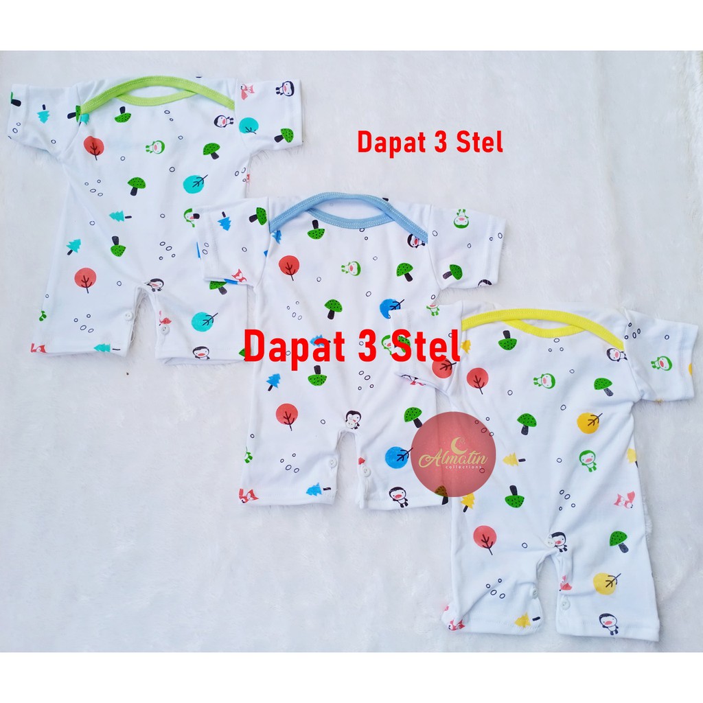 3 Pcs Jumper Bayi / Romper Bayi / Baju Kodok Bayi