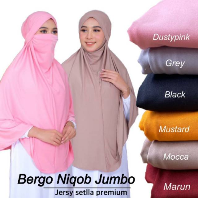 HIJAB BERGO NIQOB JUMBO BERTALI