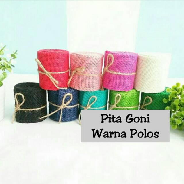 PITA KAIN GONI POLOS WARNA BURLAP