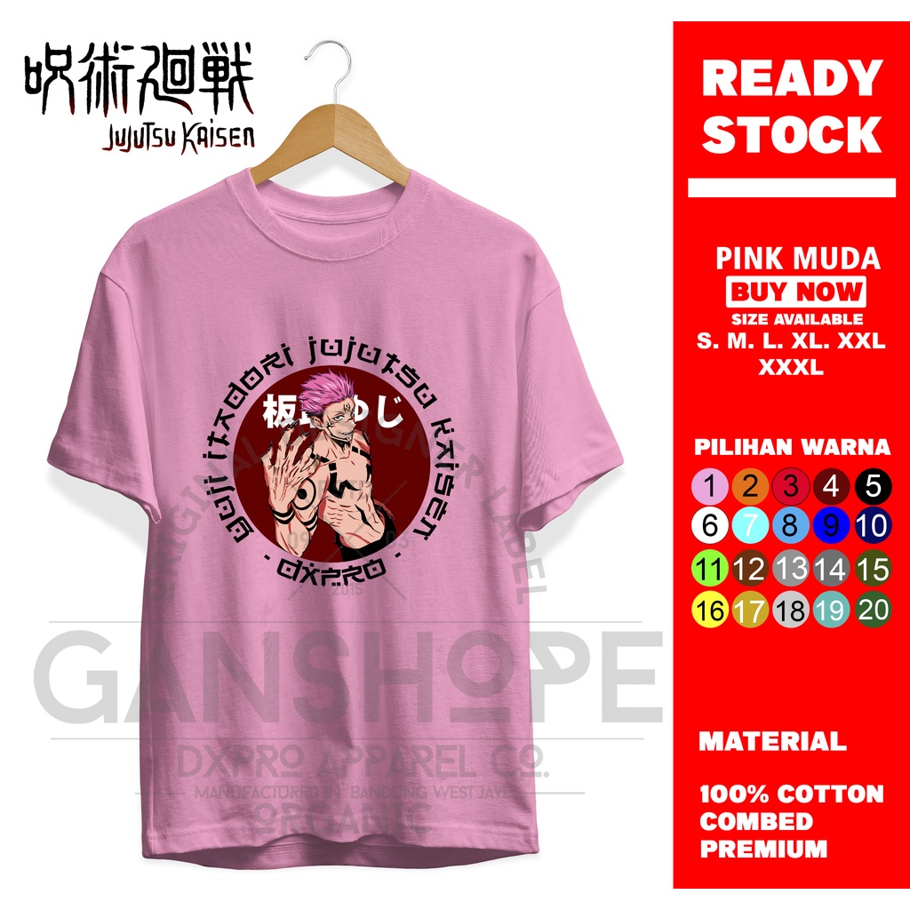 T-SHIRT KAOS ANIME GOJOUSATORU JUJUTSU KAISEN ITADORI YUUJI BAJU JEPANG ANIME MANGA