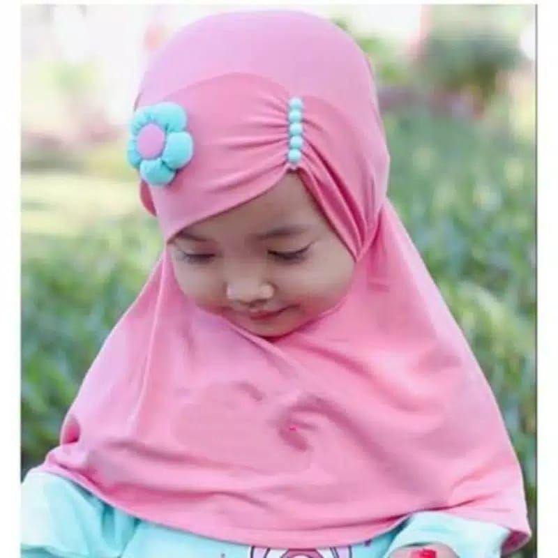 Jilbab Bayi Mutiara Bunga Kerudung Anak