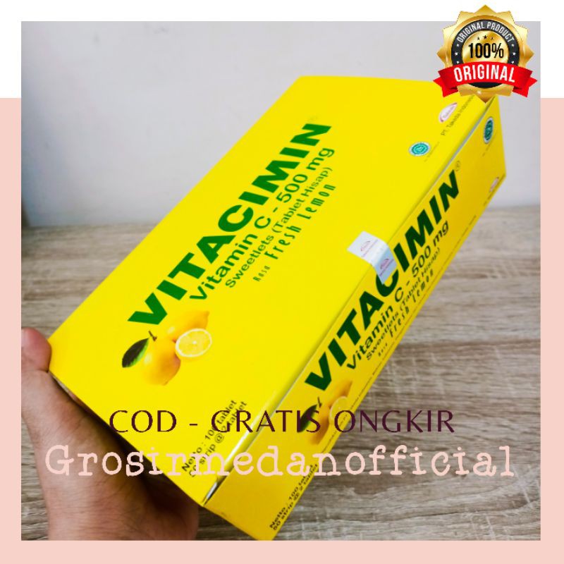 COD - VITACIMIN ORIGINAL - VITAMIN C 500 MG ISI 100 - PENCEGAH COVID - MENAMBAH DAYA TAHAN TUBUH