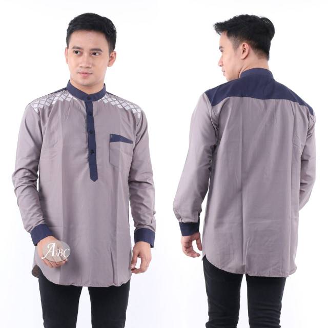 Baju Koko Kurta Dewasa Lengan Panjang Material Catton  Adem Serap Keringat