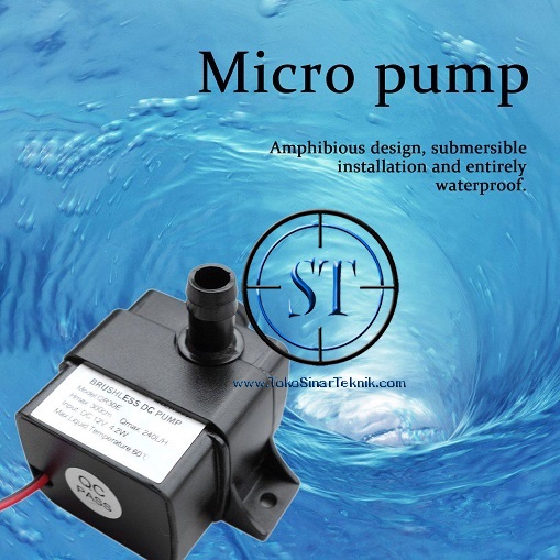 Water Cooling Brushless DC 12V Pompa Air Celup Water Pump Waterproof