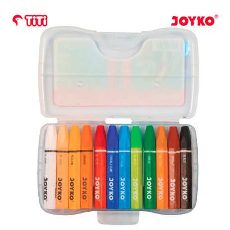 IDOLMART Oil Pastel Krayon Minyak Joyko TiTi OP-12CHC 12 Warna Colors / crayons Idolmart Surabaya