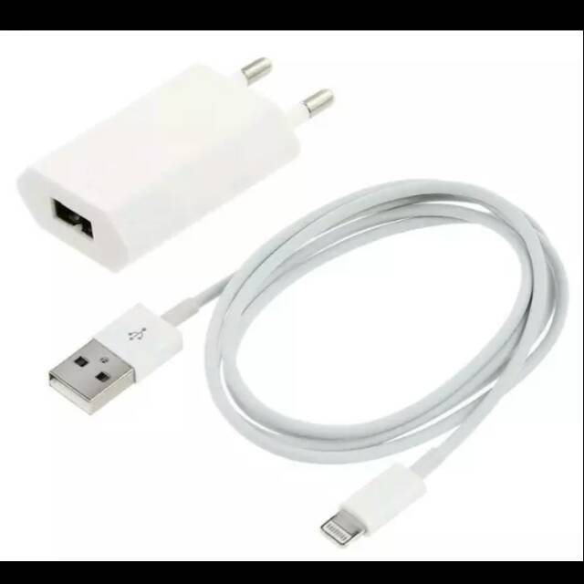 Charger Iphone 5 5 6 6 7 7 Plus Batok Usb Data Cable Fast Charging Casan Kabel 1a Ampere Garansi Shopee Indonesia